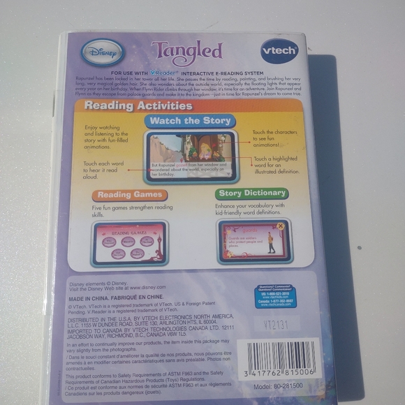 🆕 DISNEY Tangled VTech V.Reader Software Kids Interactive Game - Picture 5 of 7